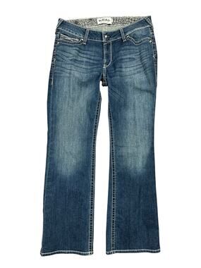 Ariat R.E.A.L. Riding Jean Whipstitch Boot Cut Jeans Ocean Blue — Size 33R